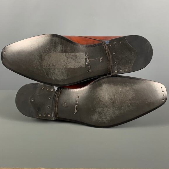 PS by PAUL SMITH Size 8.5 Brown Antique Leather Monk Strap Loafers main image 6